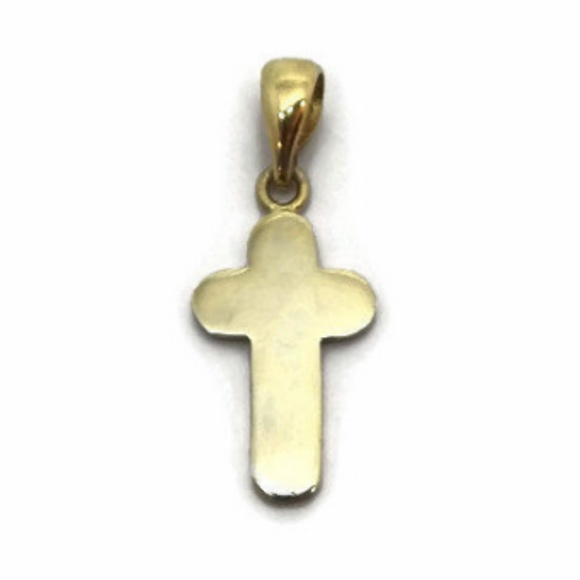 Gumby Cross Charm Pendant 14k Yellow Gold!!